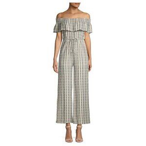 Design Lab Striped Cotton Off-the-Shoulder Jumper